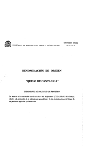 DENOMINACIÓN DE ORIGEN "QUESO DE CANTABRIA"