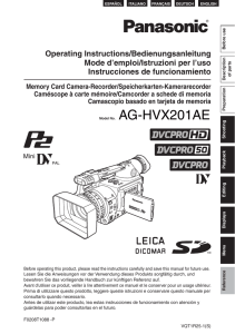 Panasonic HVX201AE SPANISH