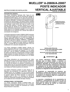 mueller® a-20806/a-20807 poste indicador vertical