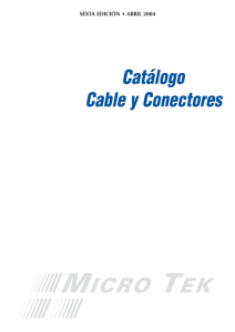 Catálogo Cable y Conectores Catálogo Cable y Conectores