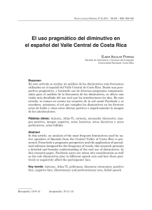 El uso pragmático del diminutivo en el español del Valle Central de
