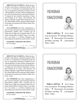 Padre Nuestro Ave Maria Gloria Acto De Contrición Salve Maria El