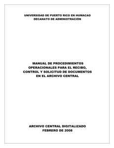 Manual de Procedimientos del Archivo Central