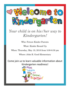 Your child is on his/her way to Kindergarten!