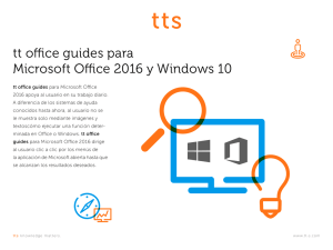 tt office guides para Microsoft Office 2016 y Windows 10