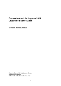 Encuesta Anual de Hogares 2014 Ciudad de Buenos Aires