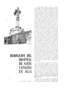 demolición del hospital de santa catalina en 1654