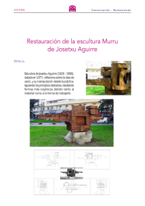 Restauración de la escultura Murru de Josetxu Aguirre