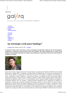 Conferencia "Unha estratexia verde para Santiago" | Galarq