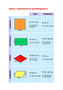 Áreas y perímetros de paralelogramos