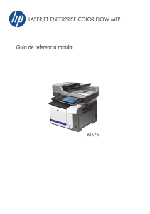 HP LaserJet Enterprise color flow MFP M575 Quick Reference