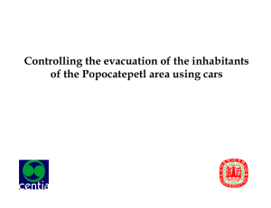 Controlling the evacuation of the inhabitants of the Popocatepetl