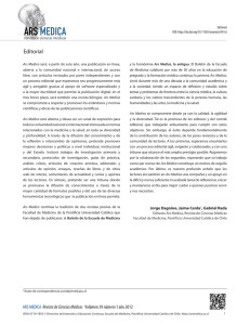 Editorial - ARS MEDICA Revista de Ciencias Médicas