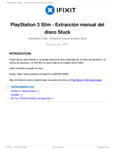 PlayStation 3 Slim - Extracción manual del disco Stuck