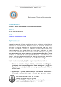 SEMINARIO BARTOLOME - Instituto de Relaciones Internacionales
