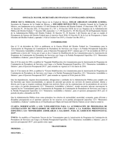 OFICIALÍA MAYOR, SECRETARÍA DE FINANZAS Y CONTRALORÍA