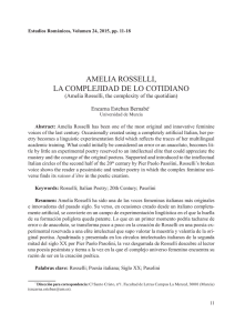 AMELIA ROSSELLI, LA COMPLEJIDAD DE LO COTIDIANO