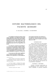 ESTUDIO BACTERIOLOGICO DEL PACIENTE QUEMADO