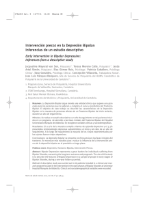 Intervención precoz en la Depresión Bipolar