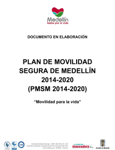 plan de movilidad segura de medellín 2014-2020