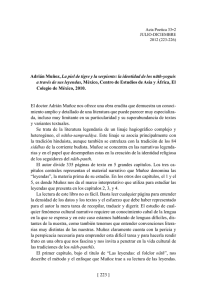 [ 223 ] Adrián Muñoz, La piel de tigre y la serpiente: la identidad de