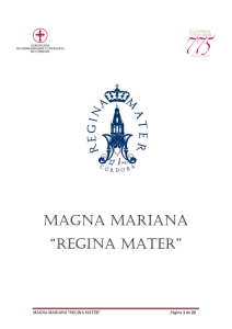 magna mariana “regina mater” - Agrupación de Hermandades y