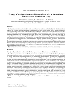 Ecology of seed germination of Pinus sylvestris L. at its