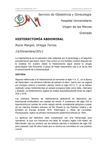 Histerectomía abdominal - Hospital Universitario Virgen de las Nieves
