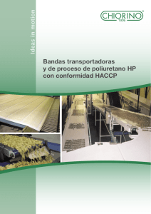 Bandas transportadoras y de proceso de poliuretano HP