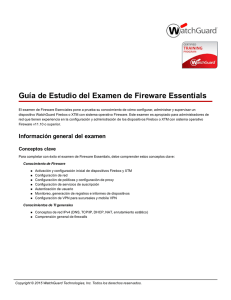 Guía de Estudio del Examen de Fireware Essentials