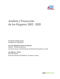 Análisis y Proyección de los Hogares: 2002 - 2020