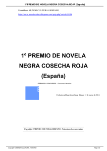 1º PREMIO DE NOVELA NEGRA COSECHA ROJA (España)
