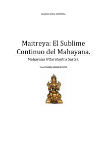 Maitreya: El Sublime Continuo del Mahayana.