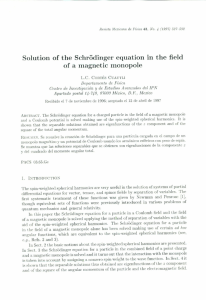 Solution of the Schrodinger equation in the field of a magnetic