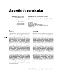 Apendicitis parasitarias
