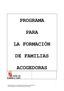 Programa formación familias acogedoras