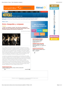 Revista Noticias | Danza - Entre chasquidos y