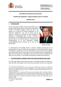 Known and Unknown: Donald Rumsfeld ante la historia