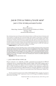 Jazz en Chile: su historia y función social1