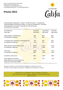 Precios Califa 2015