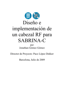 Diseño e implementación de un cabezal RF para SABRINA-C