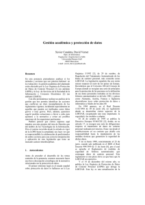 Gestión académica y protección de datos