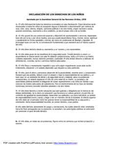 DECLARACIÓ N DE LOS DERECHOS DE LOS NIÑOS PDF created