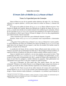 El Imam Zaîn ul-Abidîn (a.s.) y Hasan al-Basrî