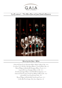 Wines By The Glass - Gaia Hotel and Reserve