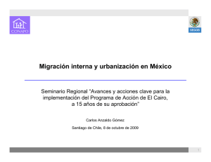 Migración interna y urbanización en México