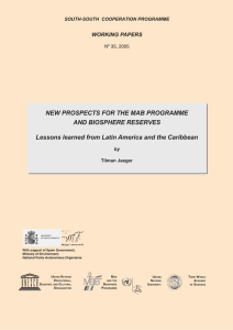 New prospects for the MAB Programme and - unesdoc