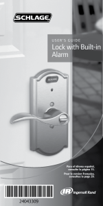 Lock with Built-in Alarm - Residential Security Products