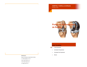 Protocolo de Reemplazo de Rodilla