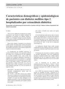 Características demográficas y epidemiológicas de pacientes